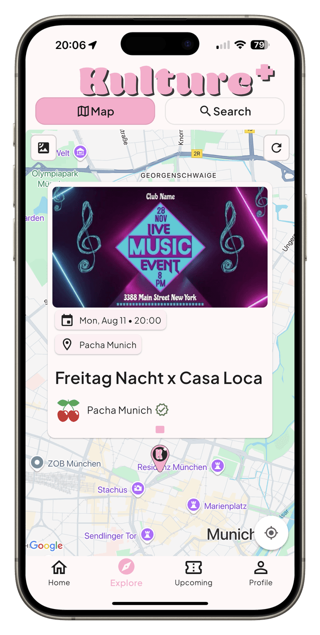Explore Events Screen