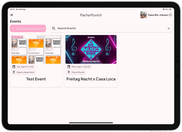 Event Management Dashboard