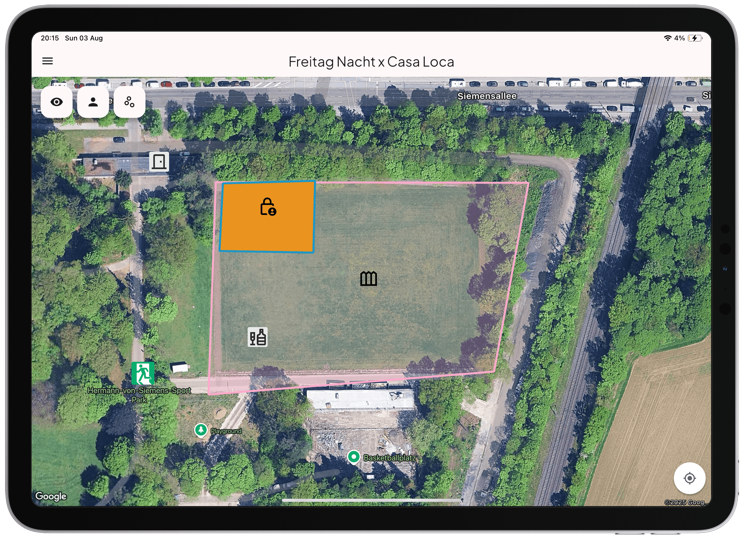 Tablet Event Map