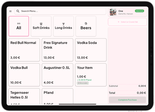 POS System Screen